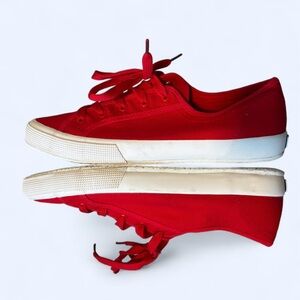 EASY SPIRIT Red canvas sneakers with white sole redhot lifestyle casual capsule
